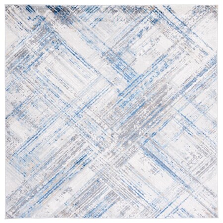 Safavieh 6 ft. 7 in. x 6 ft. 7 in. Shivan Square Power Loomed Rug Ivory & Blue SHV105M-7SQ